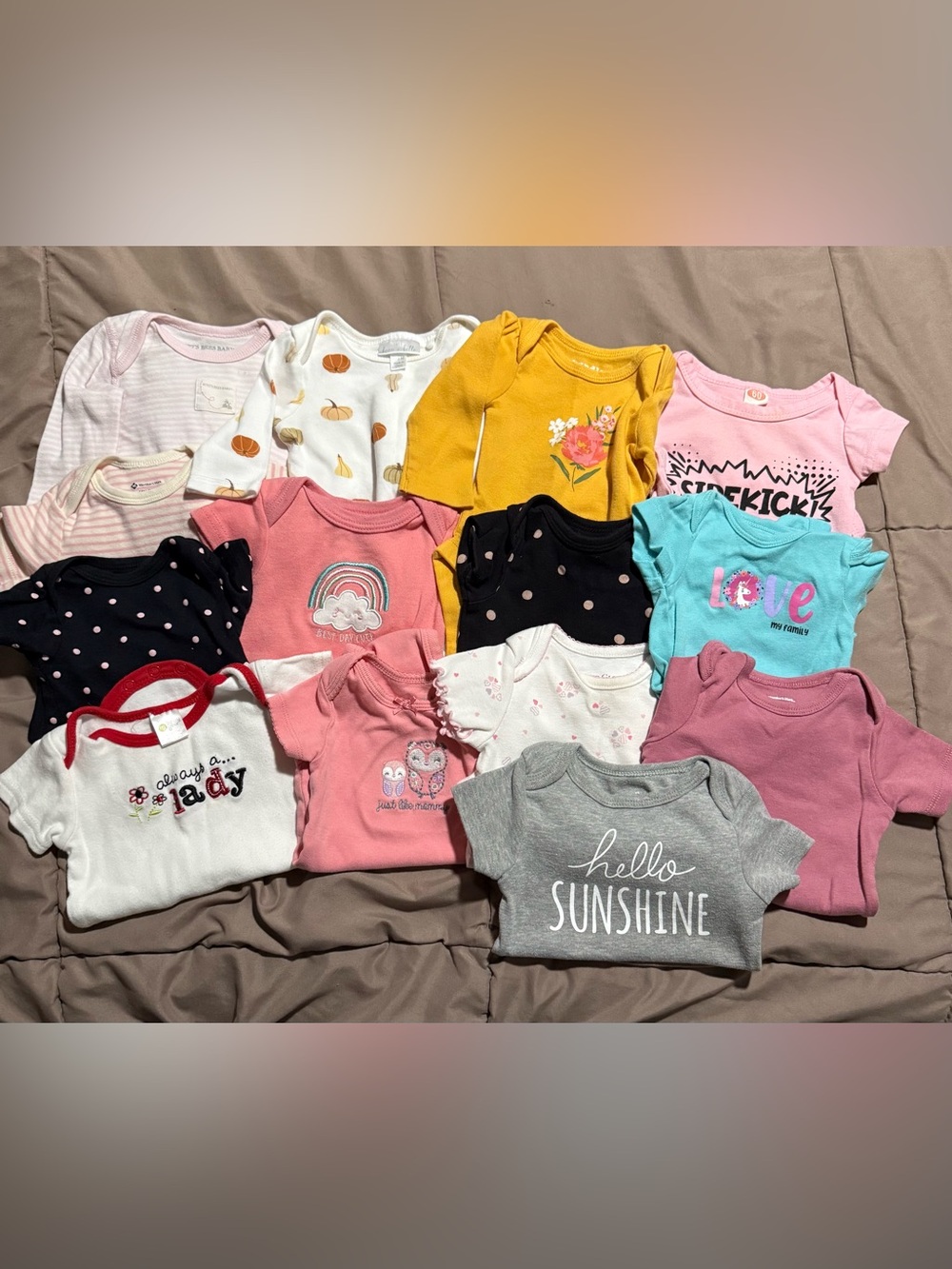 Mixed Baby Girl Onesie Bundle - 0-3mo